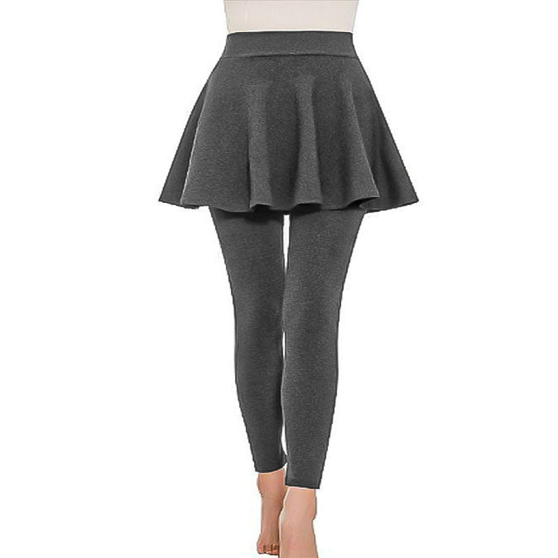 Damen Leggings mit rockähnlicher Einlage und hohem Bund EB