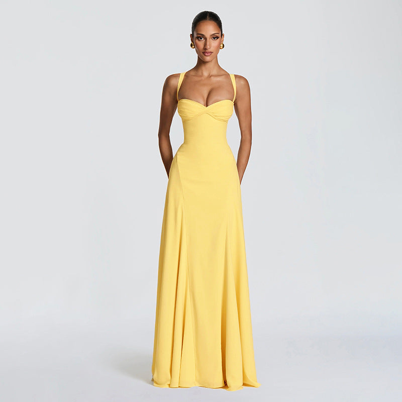Damen Elegantes Abendkleid mit tailliertem Schnitt und verstellbaren Trägern EB