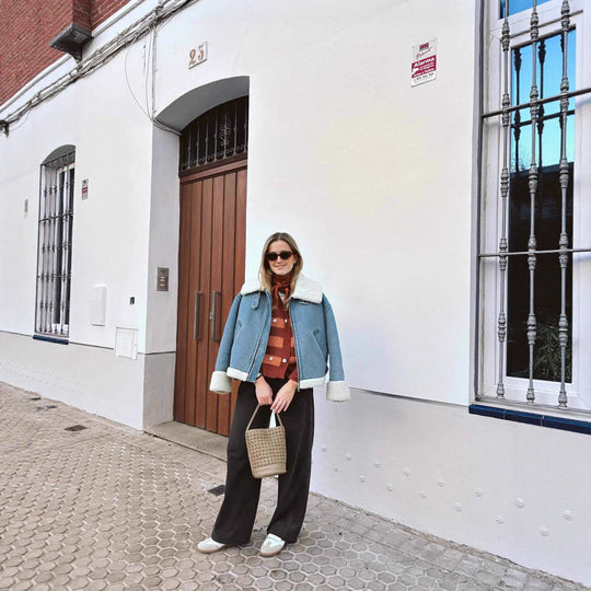 Damen lässige Übergangsjacke mit Kunstfellkragen EB