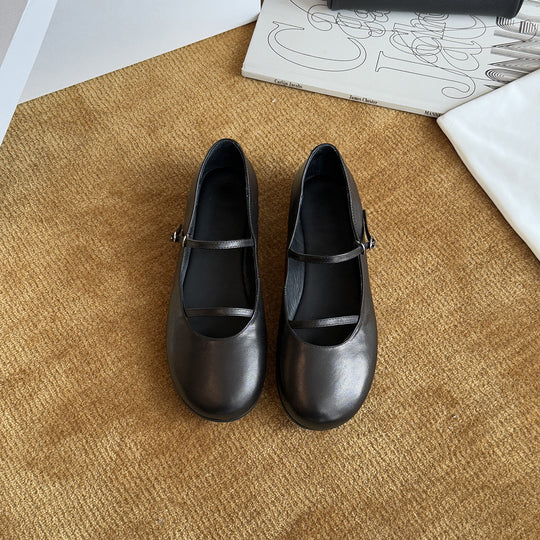 Damen Elegante Ballerinas mit modischem Riemchen und schimmerndem Obermaterial EB