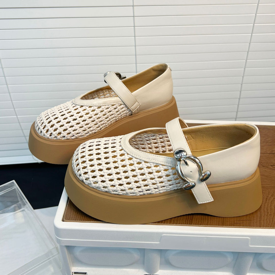 Damen Komfortable Plateau-Schuhe mit Netzdesign EB