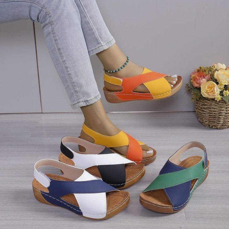 Damen Komfortable und atmungsaktive Sandalen mit offenen Fersen EB