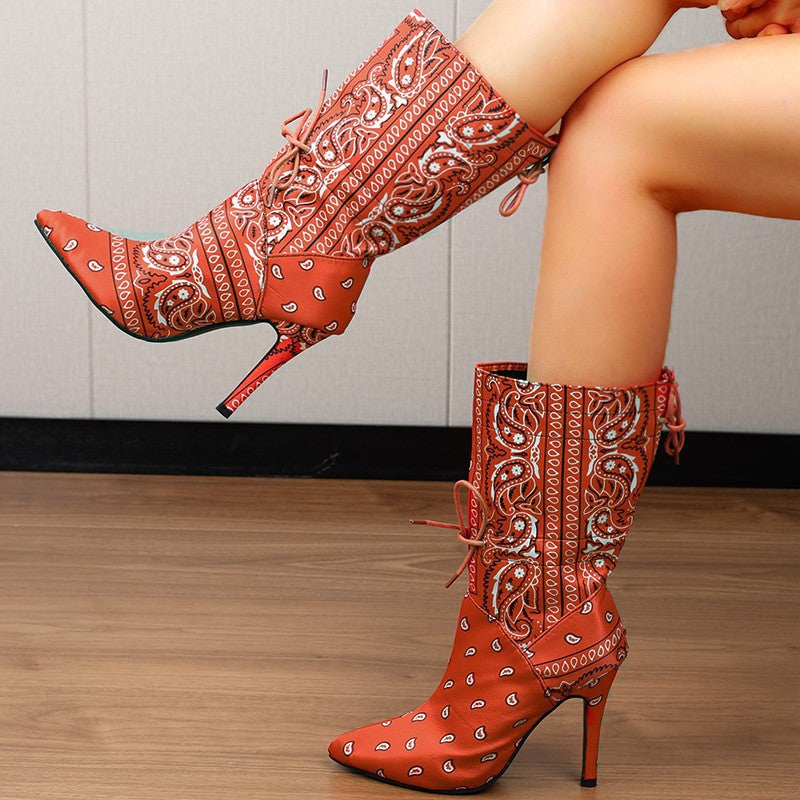 Damen High Heels Stiefel EB