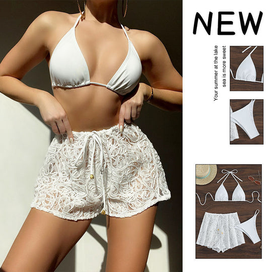 Damen Elegante Häkel-Badehose EB