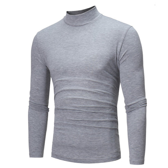 Herren Rollkragenpullover mit enger Passform und edel strukturiertem Material EB