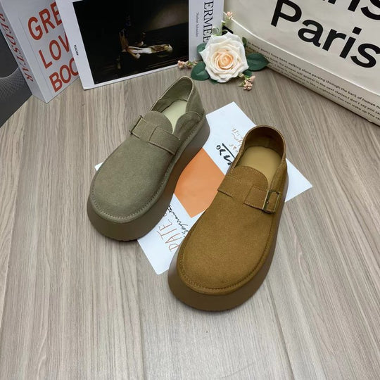 Damen modische Mokassins mit schlichtem Design und flacher Sohle EB