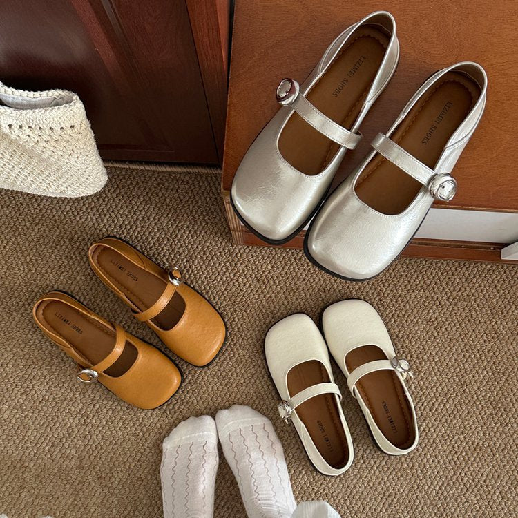 Damen elegante Mary Jane Schuhe mit geschmackvollem Riemchen und komfortablem Fußbett EB