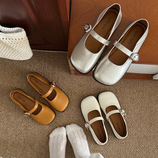 Damen elegante Mary Jane Schuhe mit geschmackvollem Riemchen und komfortablem Fußbett EB