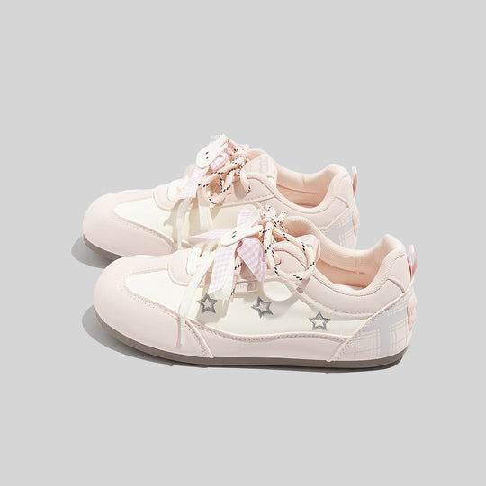 Damen Sneakers mit modernem Sternen-Muster und weicher Dämpfung EB