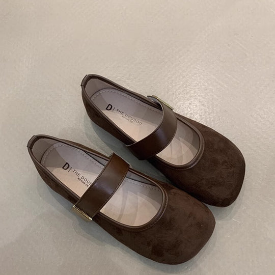 Damen elegante Mary Jane Ballerinas mit komfortablem Riemchen EB
