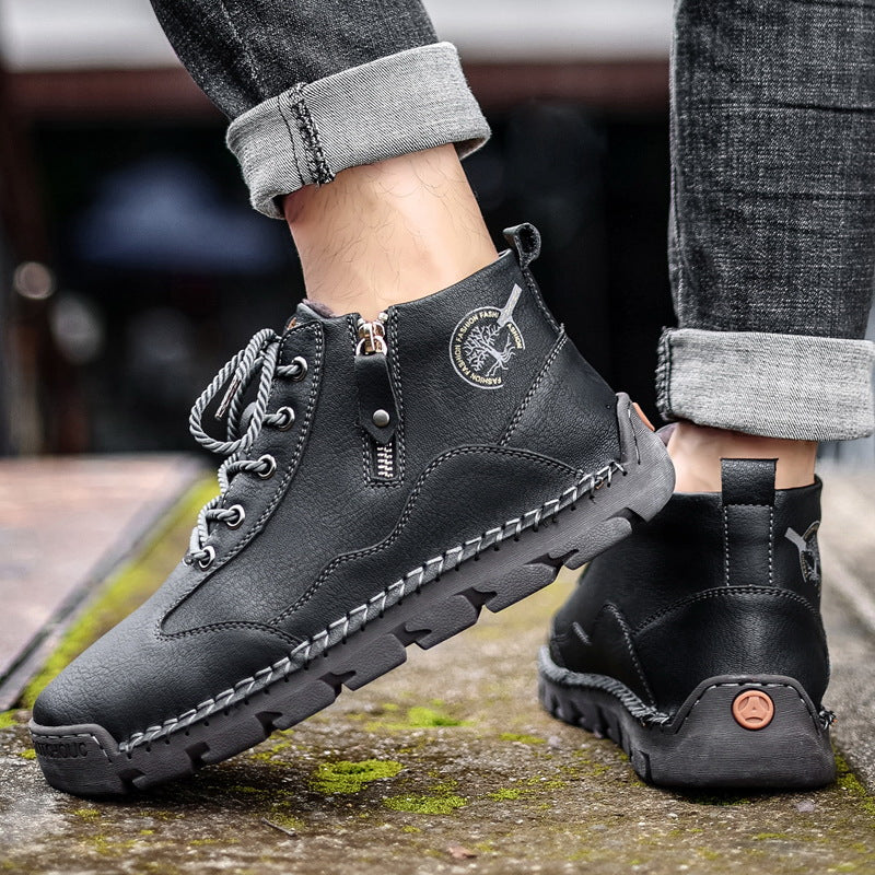 Herren robuste Wanderstiefel mit seitlichem Reißverschluss EB