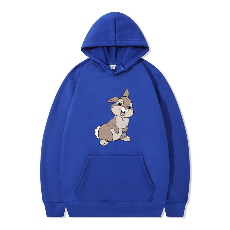 Damen Kapuzenpullover mit niedlichem Hasen-Design und bequemen Kängurutaschen EB