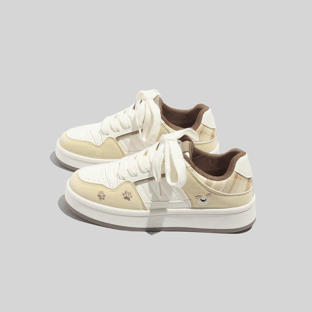 Damen Sneaker mit niedlichen Tierapplikationen und gepolsterter Innensohle EB