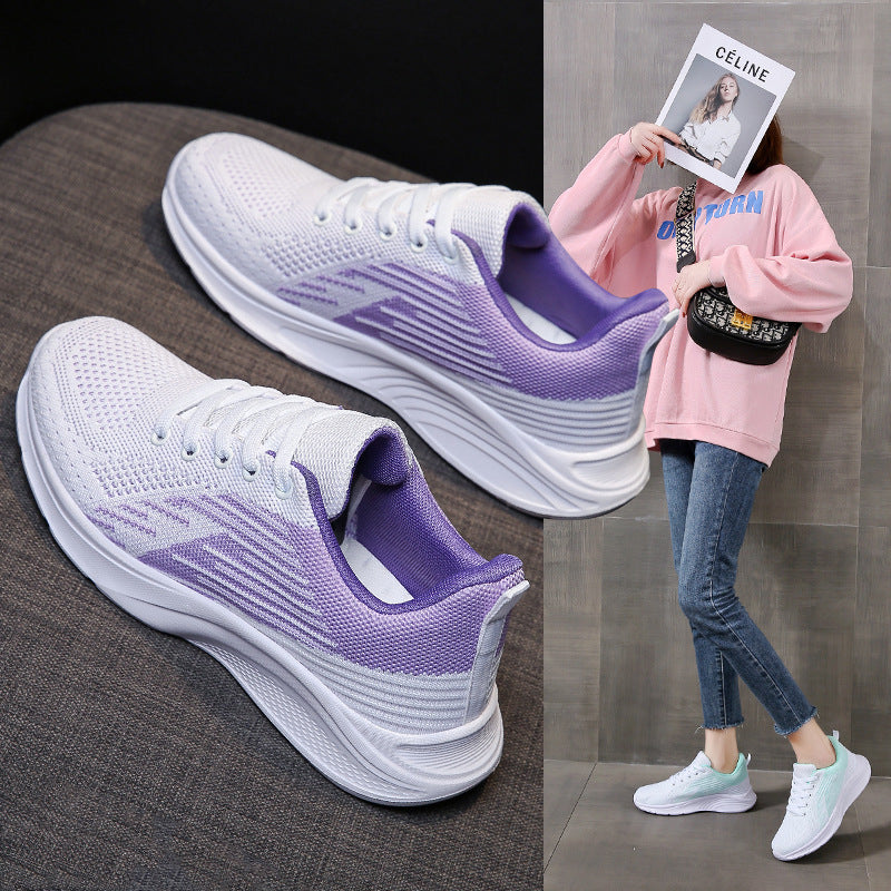 Damen Sportliche Sneaker mit atmungsaktivem Mesh-Obermaterial und flexibler Sohle EB