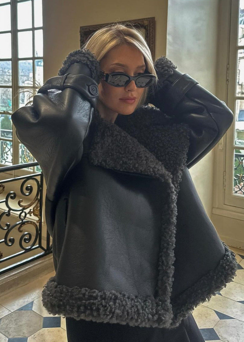 EB | Shearling-futtered Pilotjacke