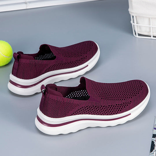 Damen Slip-On Sneakers aus atmungsaktivem Mesh mit komfortabler Sohle EB
