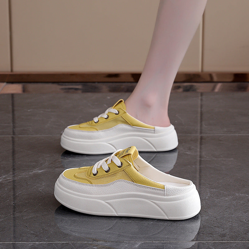 Damen Freizeitsneaker mit elastischem Design und dicker Laufsohle EB