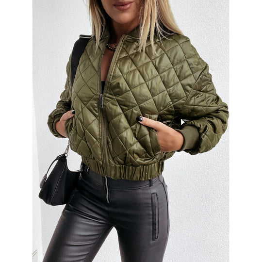 Damen Steppjacke mit elastischem Bund und praktischen Taschen EB