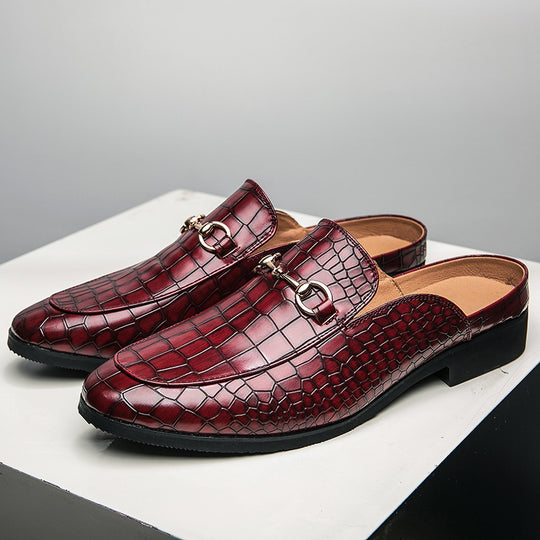 Damen Elegante Mokassins mit Premium-Krokodil-Leder und goldenen Akzenten EB