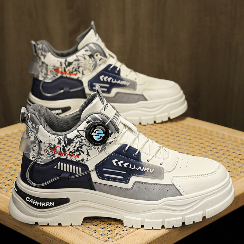 Herren Modische High-Top Sneakers mit innovativem Schnürsystem und robustem Obermaterial EB
