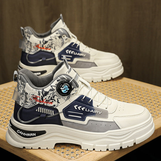Herren Modische High-Top Sneakers mit innovativem Schnürsystem und robustem Obermaterial EB