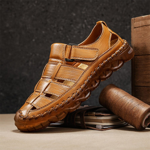 Damen Bequeme Lederfreizeitschuhe mit verstellbarem Klettverschluss EB