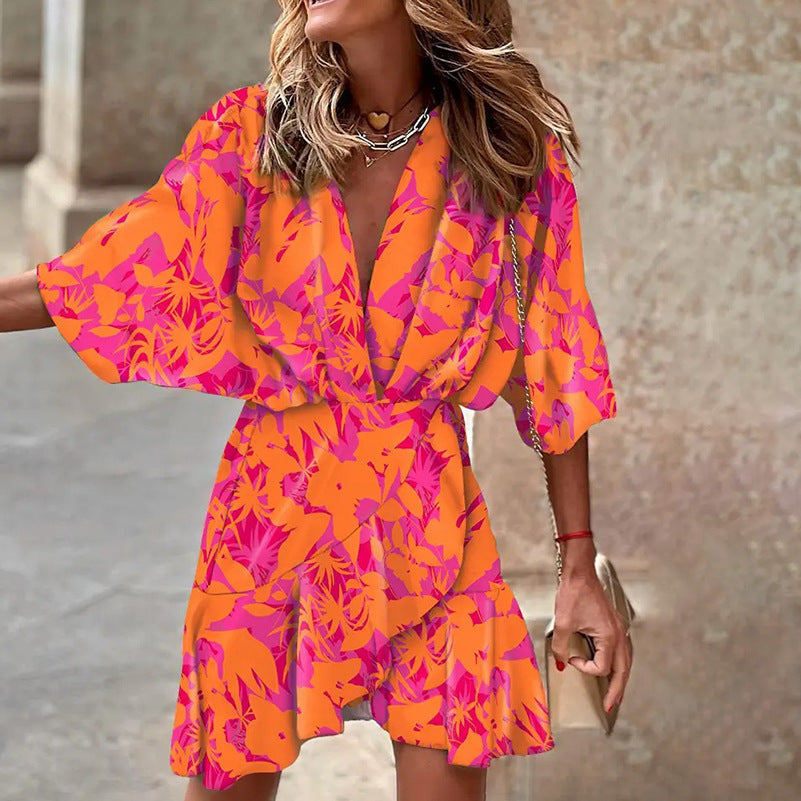 EB | Elegantes Kleid mit Fledermausärmeln
