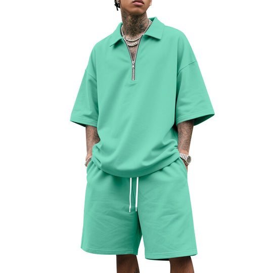 Herren lässiges Sport-Set mit kurzem Oberteil und praktischen Shorts EB