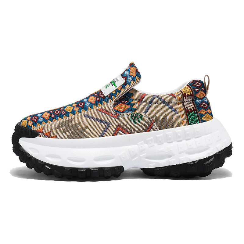 Damen Bequeme Ethno-Muster Sneakers EB