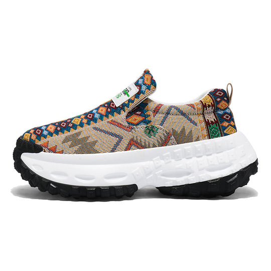 Damen Bequeme Ethno-Muster Sneakers EB
