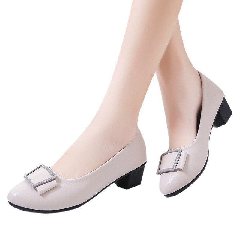 Damen elegante Pumps mit dekorativem Schleifenakzent und komfortabler Sohle EB