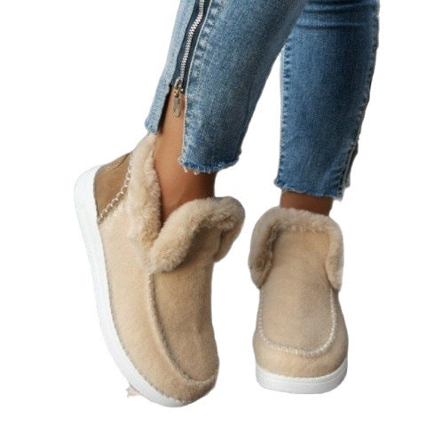 Damen bequeme Fleece-Hausschuhe mit warmem Innenfutter und rutschfester Sohle EB