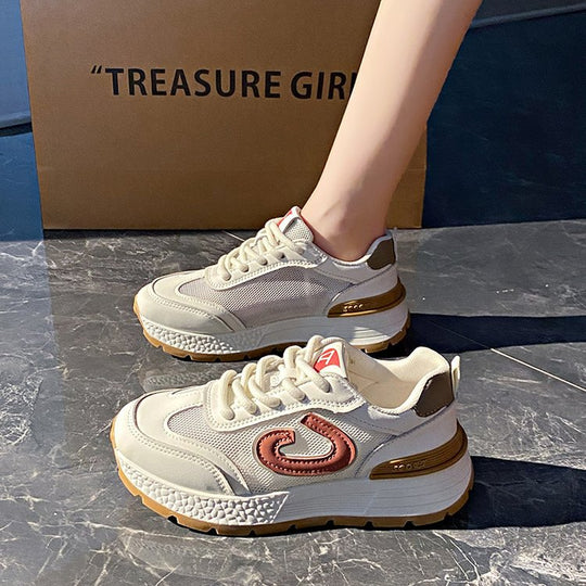 Damen Komfortable Sneakers mit atmungsaktivem Mesh-Obermaterial und dämpfender Sohle EB