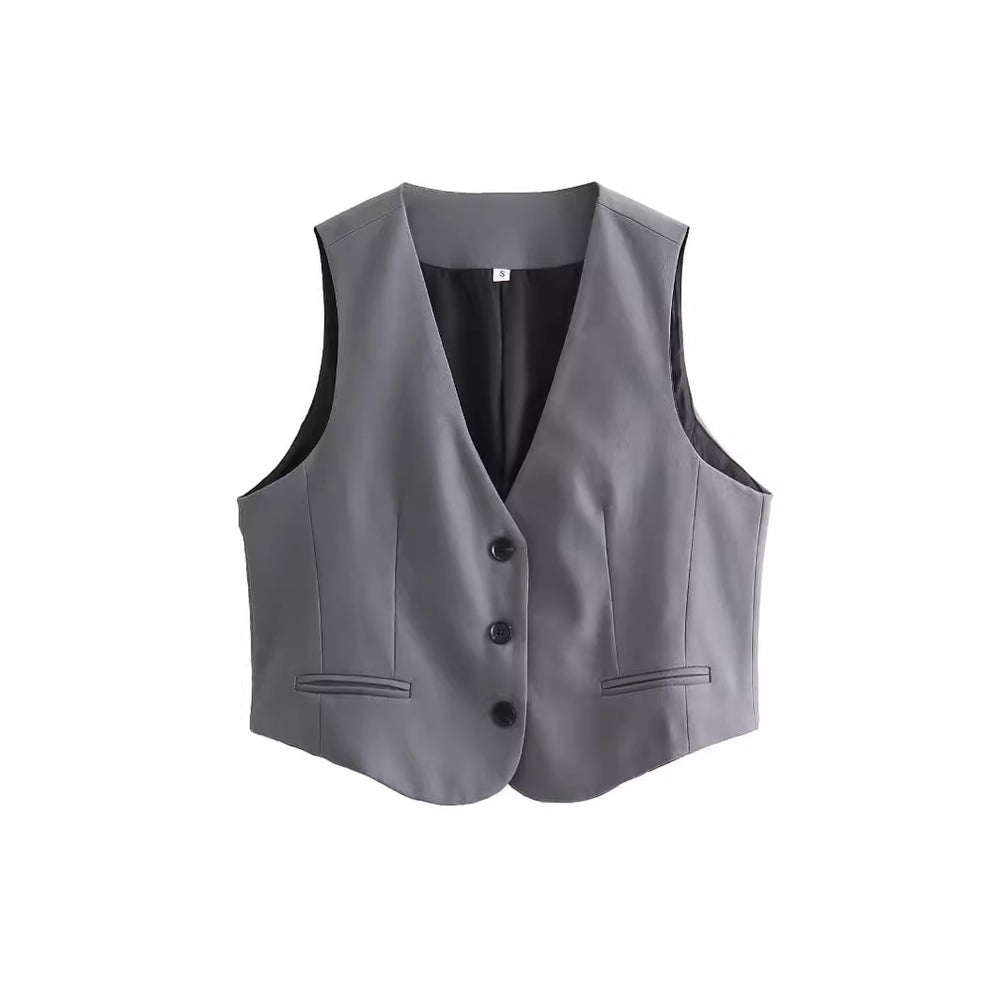 Damen Elegante Taillierte Weste EB