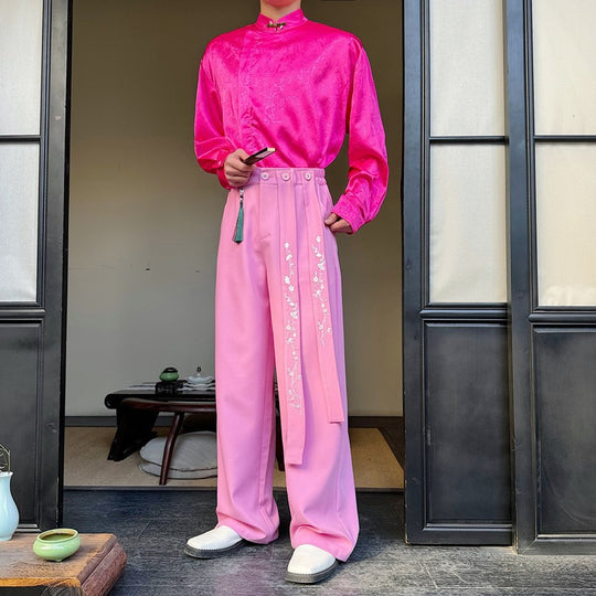 Damen Stylisches Oversized-Hemd mit feiner Stickerei und eleganten Ärmeln EB