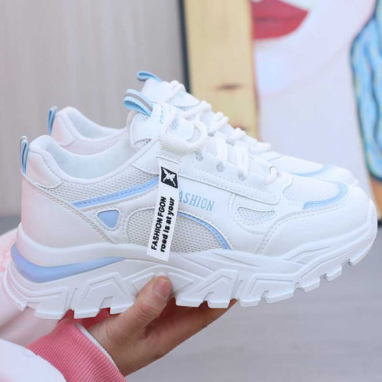 Damen modische Chunky Sneakers mit atmungsaktivem Mesh-Obermaterial und verstärkter Sohle EB