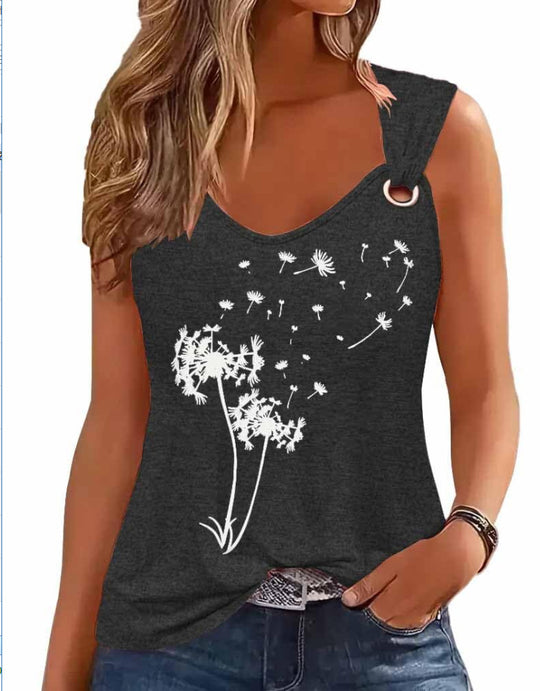 Damen Tanktop mit einzigartigem Grafikdruck und lässigem Schnitt EB