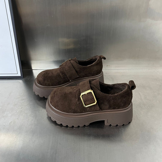 Damen Komfortable Chunky Clogs mit luxuriösem Schnallenverschluss EB