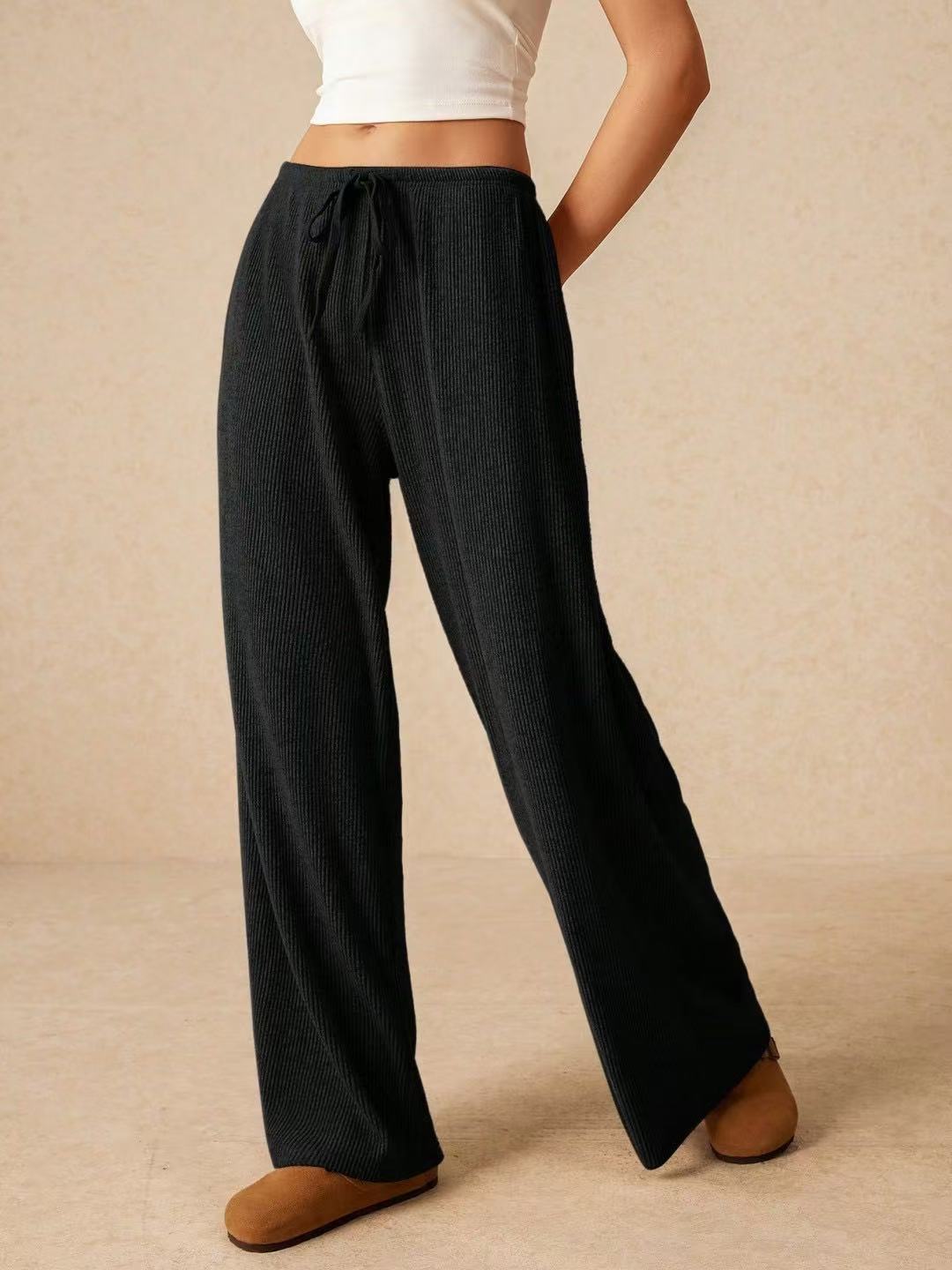 Damen weite und bequeme Loungehose aus Rippstoff EB