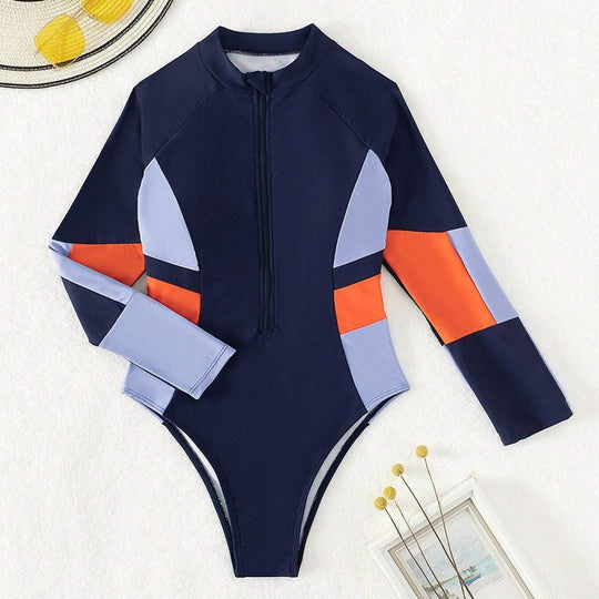 Damen Hochgeschlossener Sport-Badeanzug EB