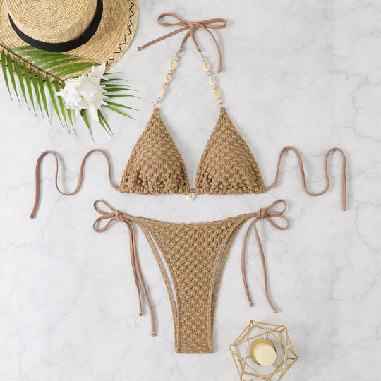 Damen Häkel-Bikini-Set mit eleganten Details EB