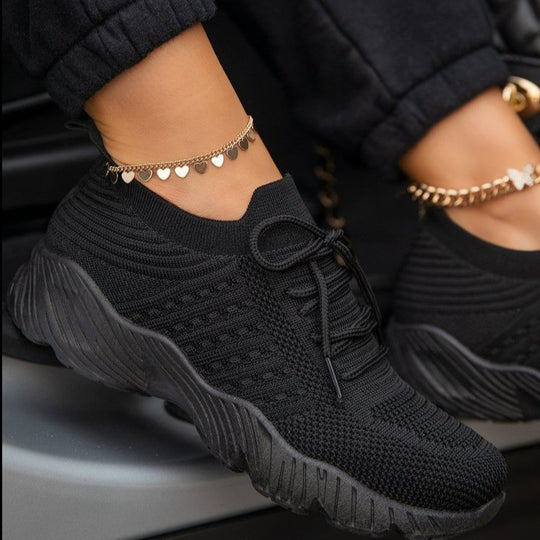Damen Atmungsaktive Sportschuhe mit elastischem Obermaterial und rutschfester Sohle EB