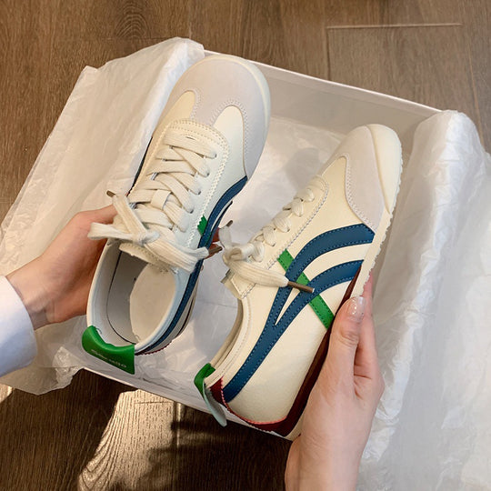 Damen modische Sneakers mit atmungsaktivem Obermaterial und sportlichem Design EB