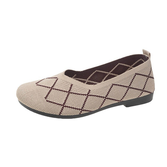 Damen leichte und atmungsaktive Ballerinas aus flexiblem Gewebe EB