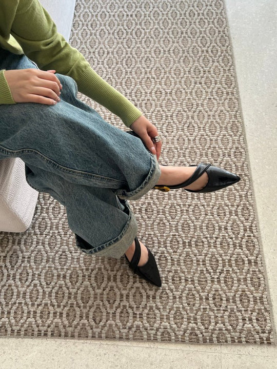 Damen elegante Slingback-Pumps mit modischem Riemchen und stabiler Sohle EB
