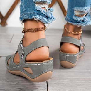 Damen Komfortable Riemensandalen mit anatomischem Fußbett EB