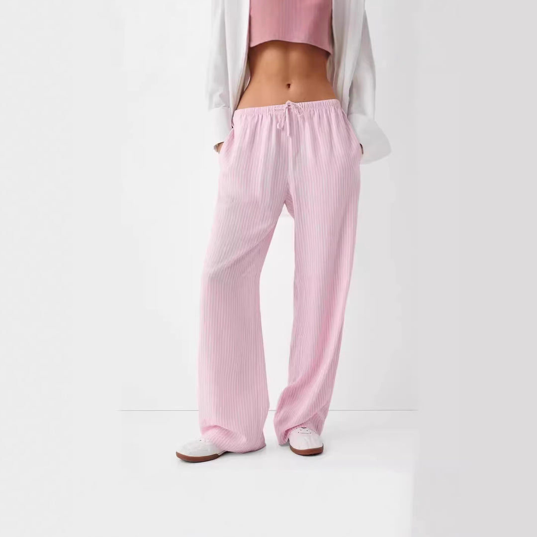 Damen lässige Freizeithose mit Gürtel EB