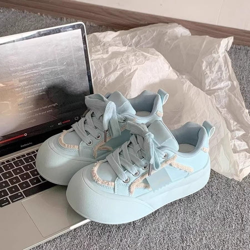 Damen Modische Plateausneaker mit lässigem Design und komfortabler Dämpfung EB