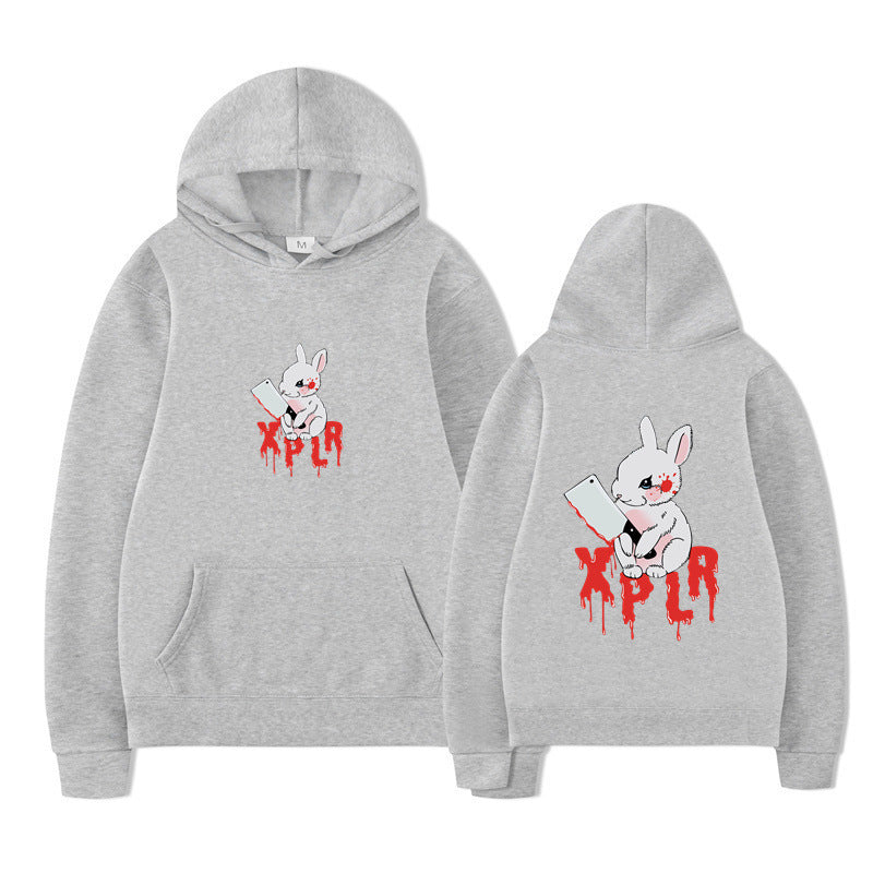 Damen Kapuzensweater mit auffälligem Cartoon-Motiv und bequemer Passform EB