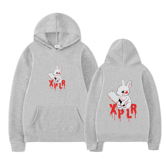 Damen Kapuzensweater mit auffälligem Cartoon-Motiv und bequemer Passform EB